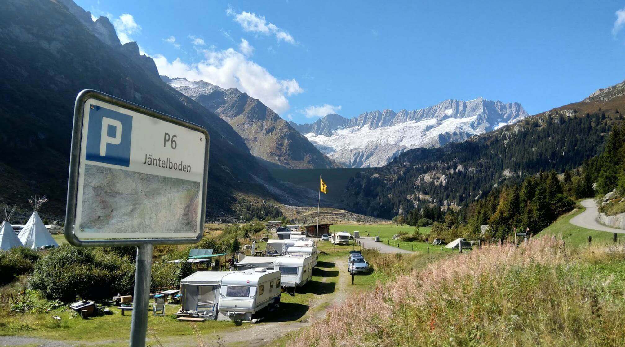 Standplatz Camper gross